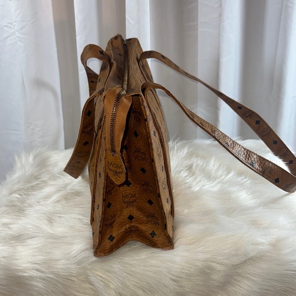 MCM Brown Monogram Tote Bag - Picture 6 of 10